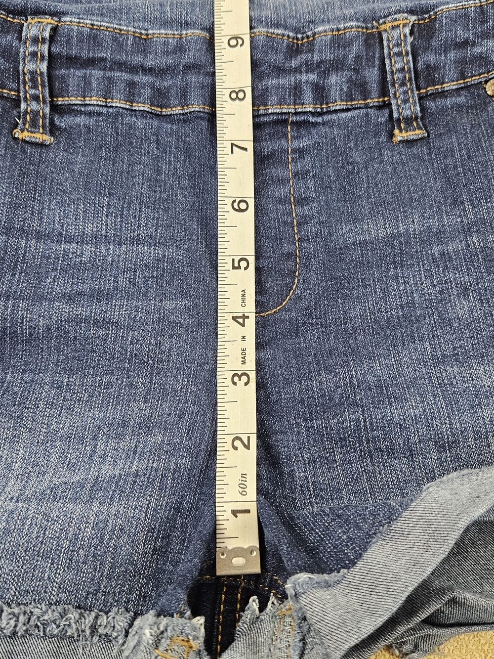 Blue Spice Dark Wash Denim Short Overalls Blue Size 7 - Picture 9 of 14